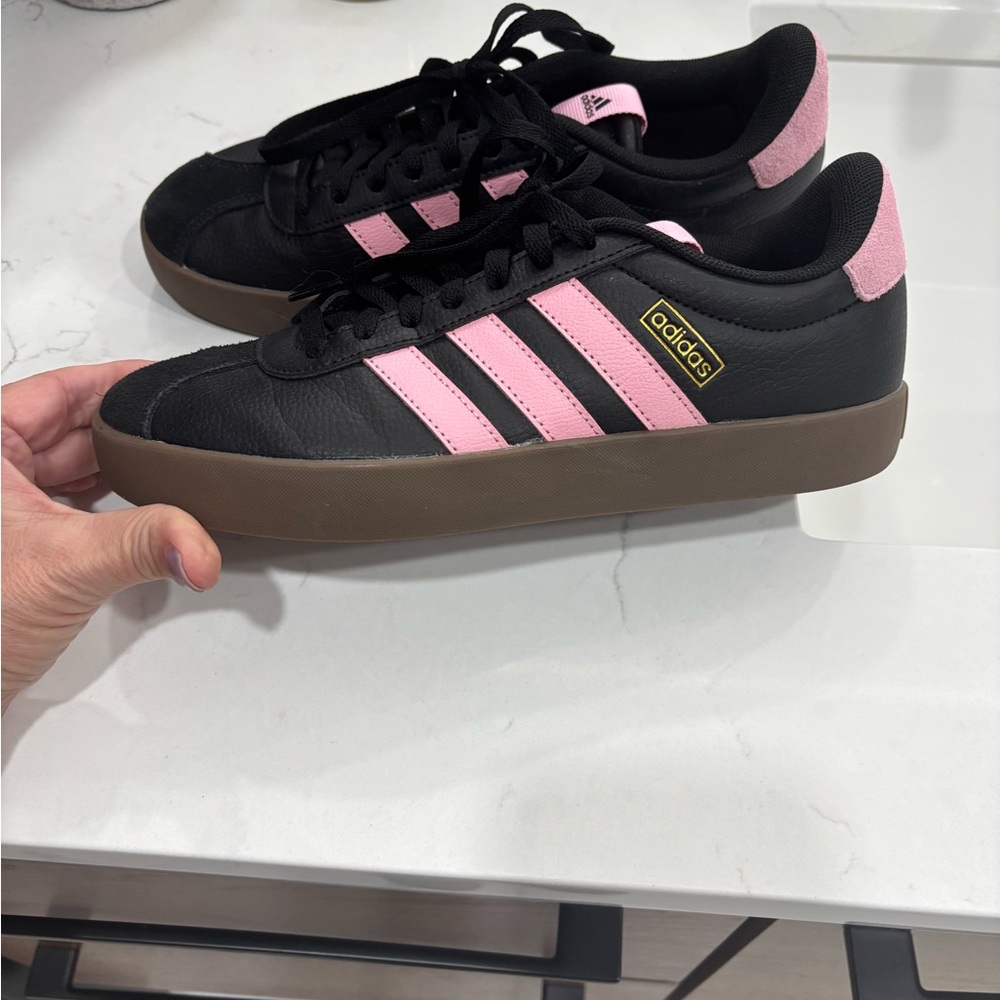 Adidas Black and Pink Casual Shoes